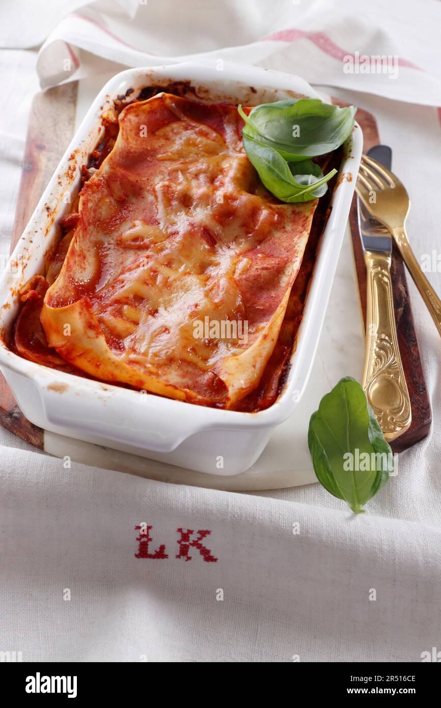 Lasagne in casseruola Foto Stock