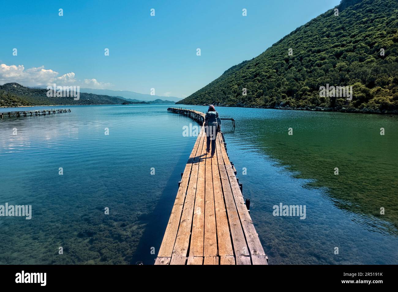 Bella baia sulla Via Licia, Aperlai, Turchia Foto Stock