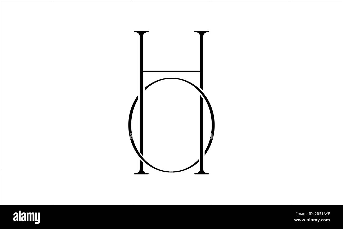 HO OH H o Initial Letter Vector Logo Design Illustrazione Vettoriale