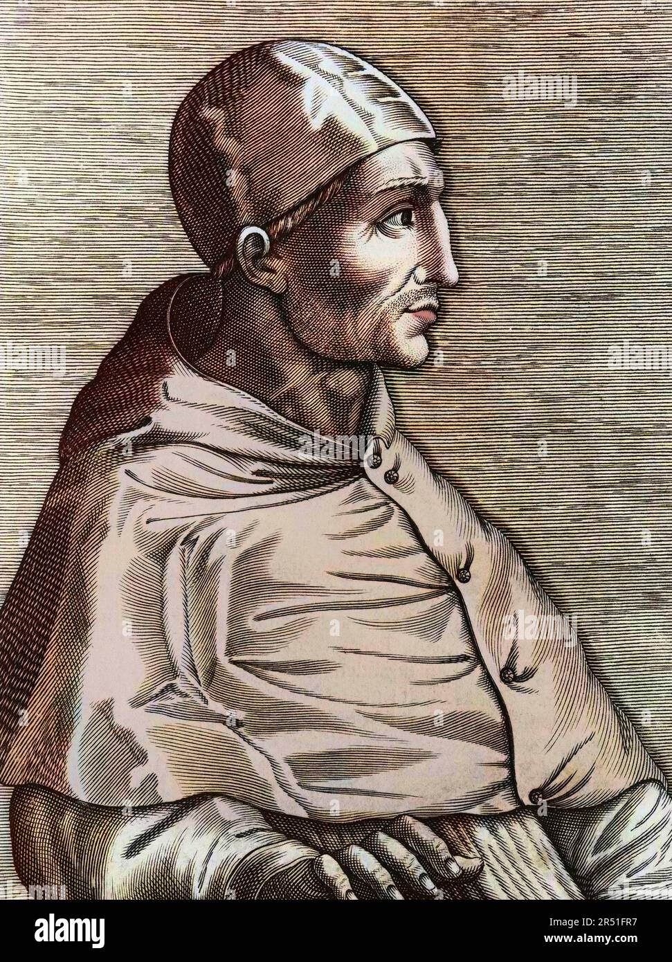 Ritratto di Gil Alvarez Carrillo de Albornoz (1310-1367), politico e cardinale spagnolo, Foto Stock