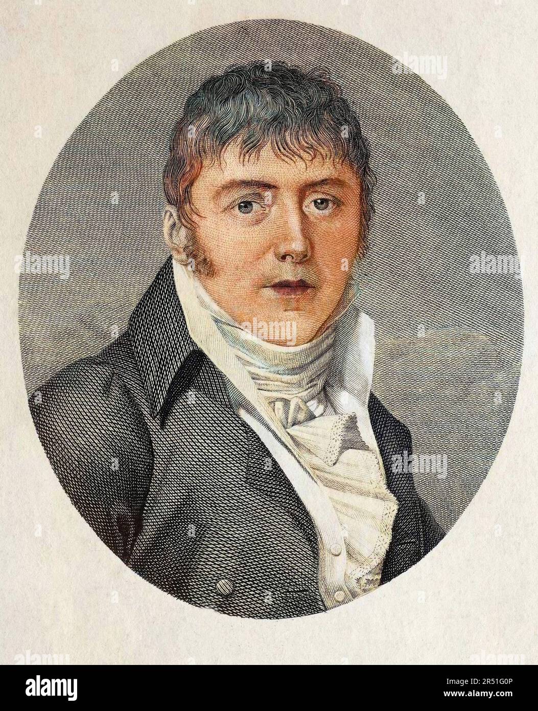 Portrait de Johann Simon ou Giovanni Simone Mayr (1763 - 1845), compositeur d'origine allemande. Foto Stock