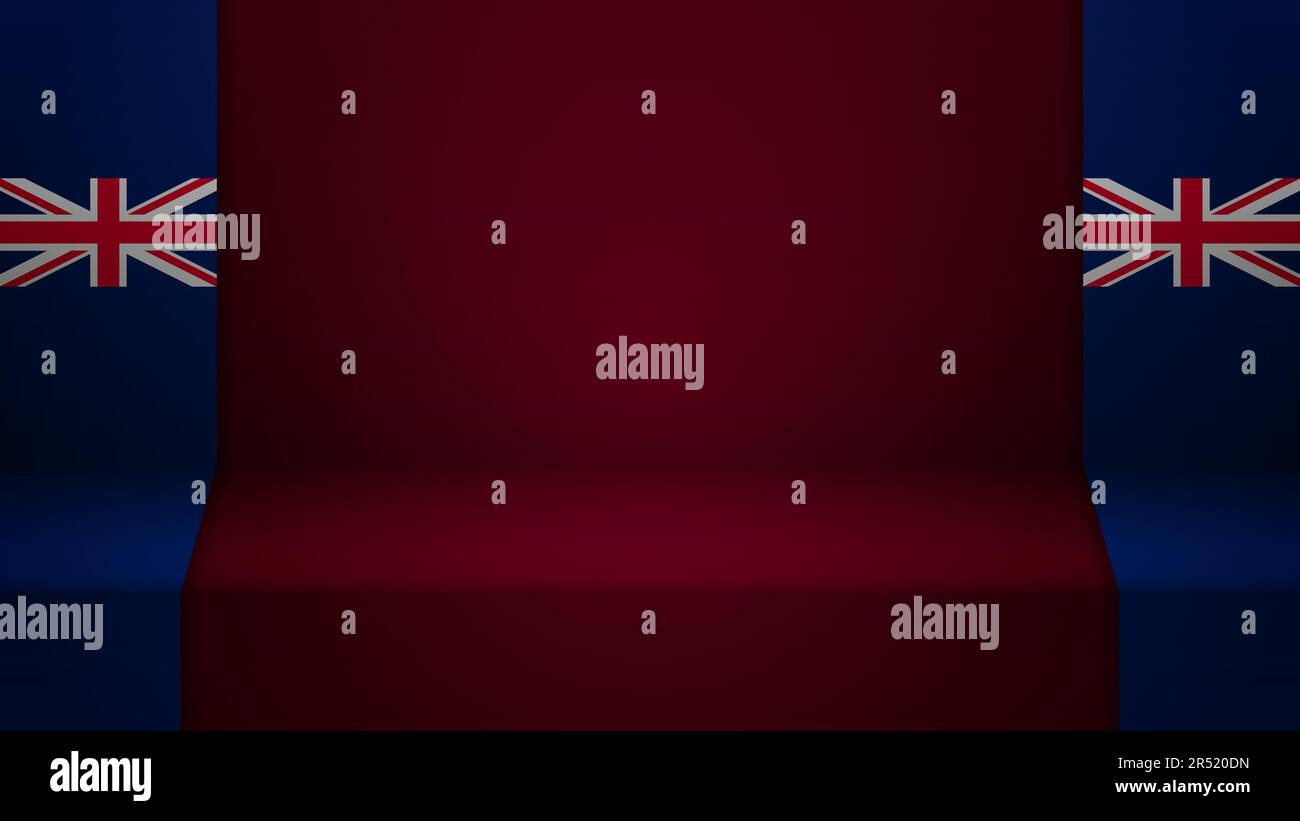 3D sfondo con bandiera d'Inghilterra. Un elemento di impatto per l'uso che si desidera fare di esso. Illustrazione Vettoriale