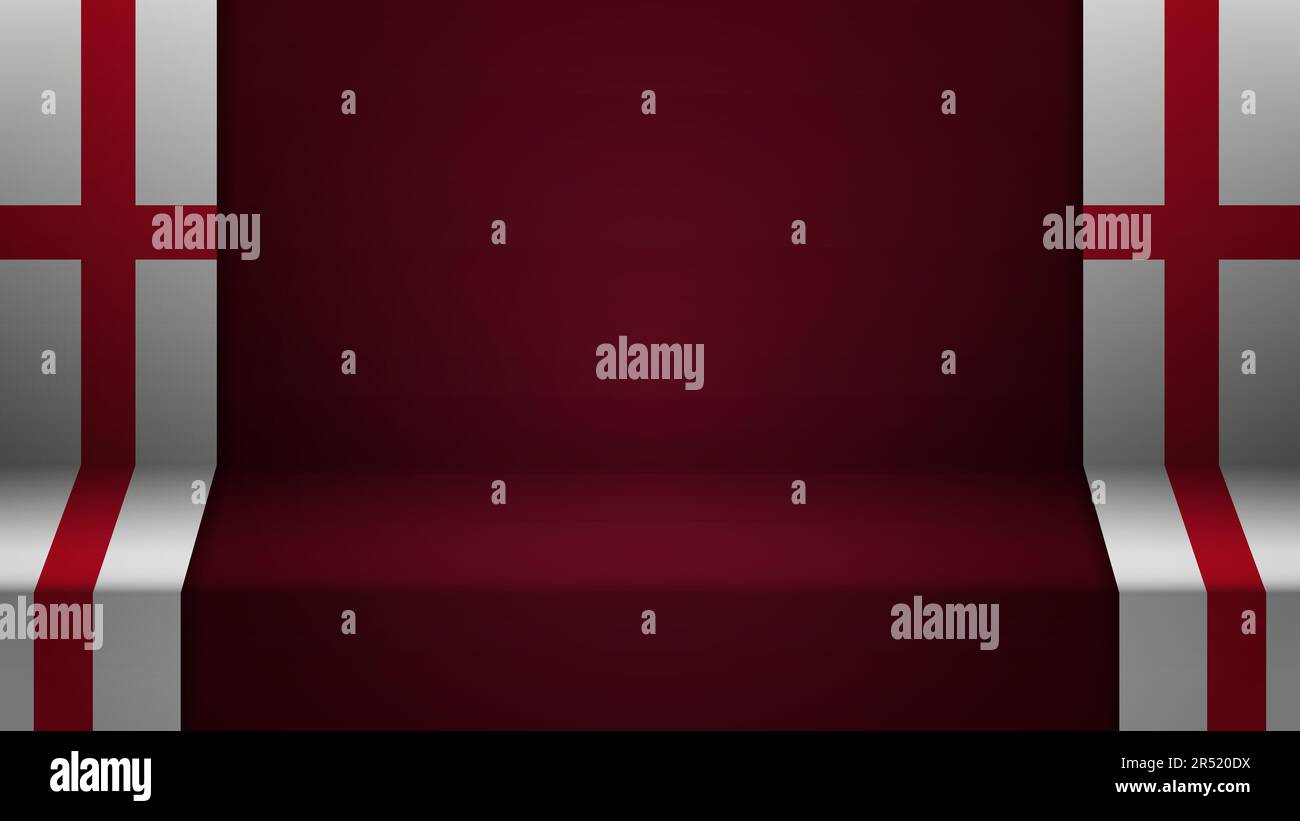 3D sfondo con bandiera d'Inghilterra. Un elemento di impatto per l'uso che si desidera fare di esso. Illustrazione Vettoriale