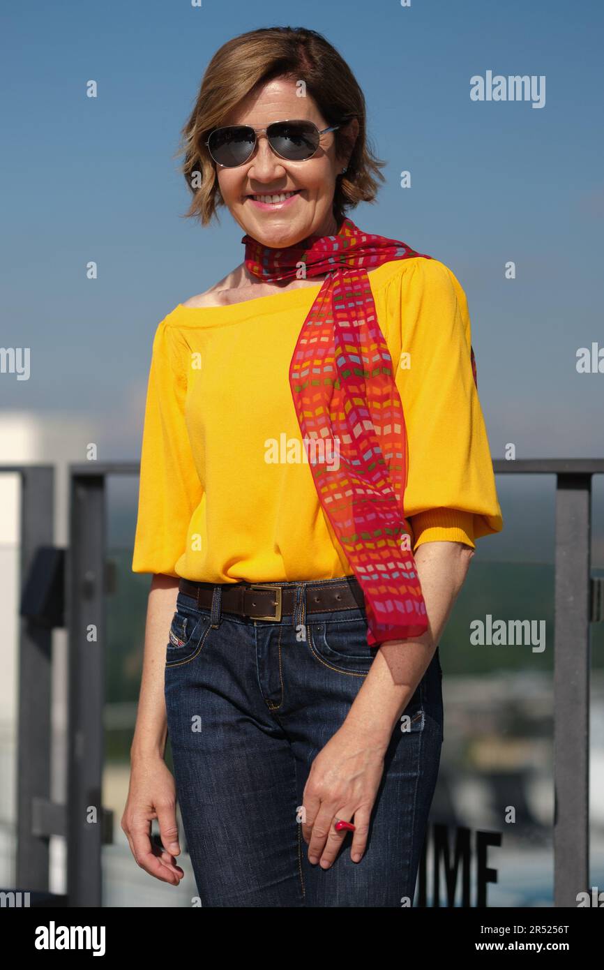 Madrid, Spagna. 31st maggio, 2023. Maria Pujalte partecipa alla nuova serie SkyShowtime "Las Invisibles", presso l'Hotel Emperador di Madrid. (Foto di Atilano Garcia/SOPA Images/Sipa USA) Credit: Sipa USA/Alamy Live News Foto Stock