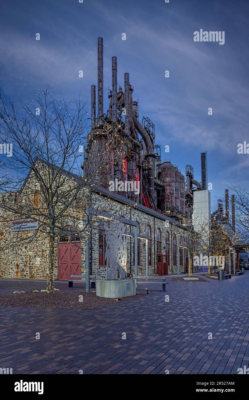Bethlehem Steel Stacks PA Foto Stock