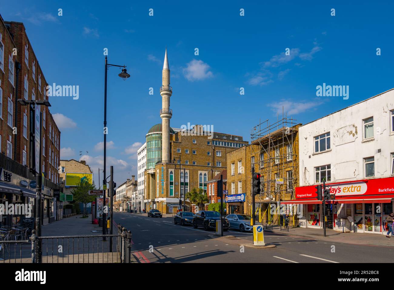 Moschea Suleymaniye su Kingsland Road Londra Foto Stock