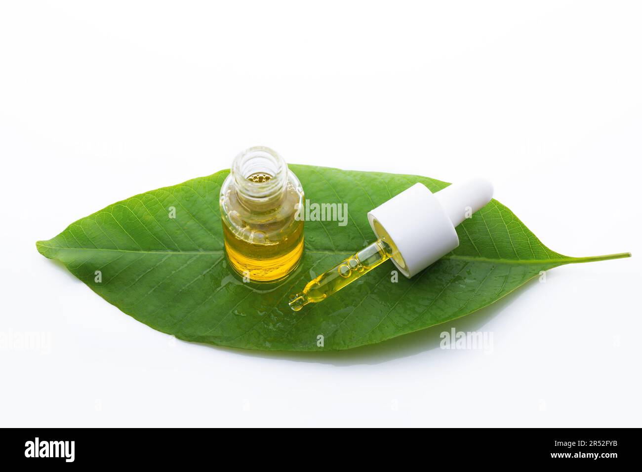 Rimedi naturali, aromaterapia - contagocce & bottiglia. Bio-medicina alternativa organica Foto Stock