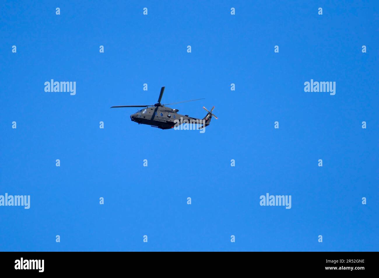 Italia, Emilia Romagna, Mare Adriatico, elicottero militare Foto Stock