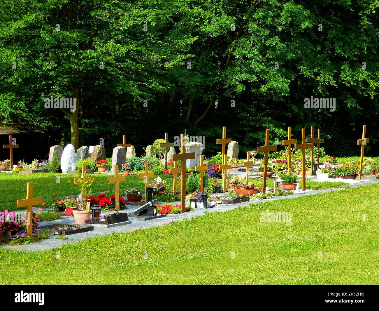 Cimitero forestale a Maulbronn Foto Stock