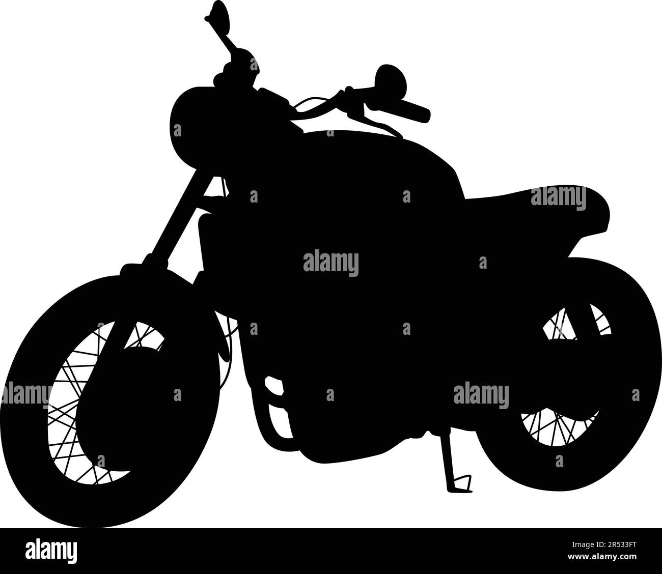 Figura vettoriale vintage per la silhouette della moto Illustrazione Vettoriale