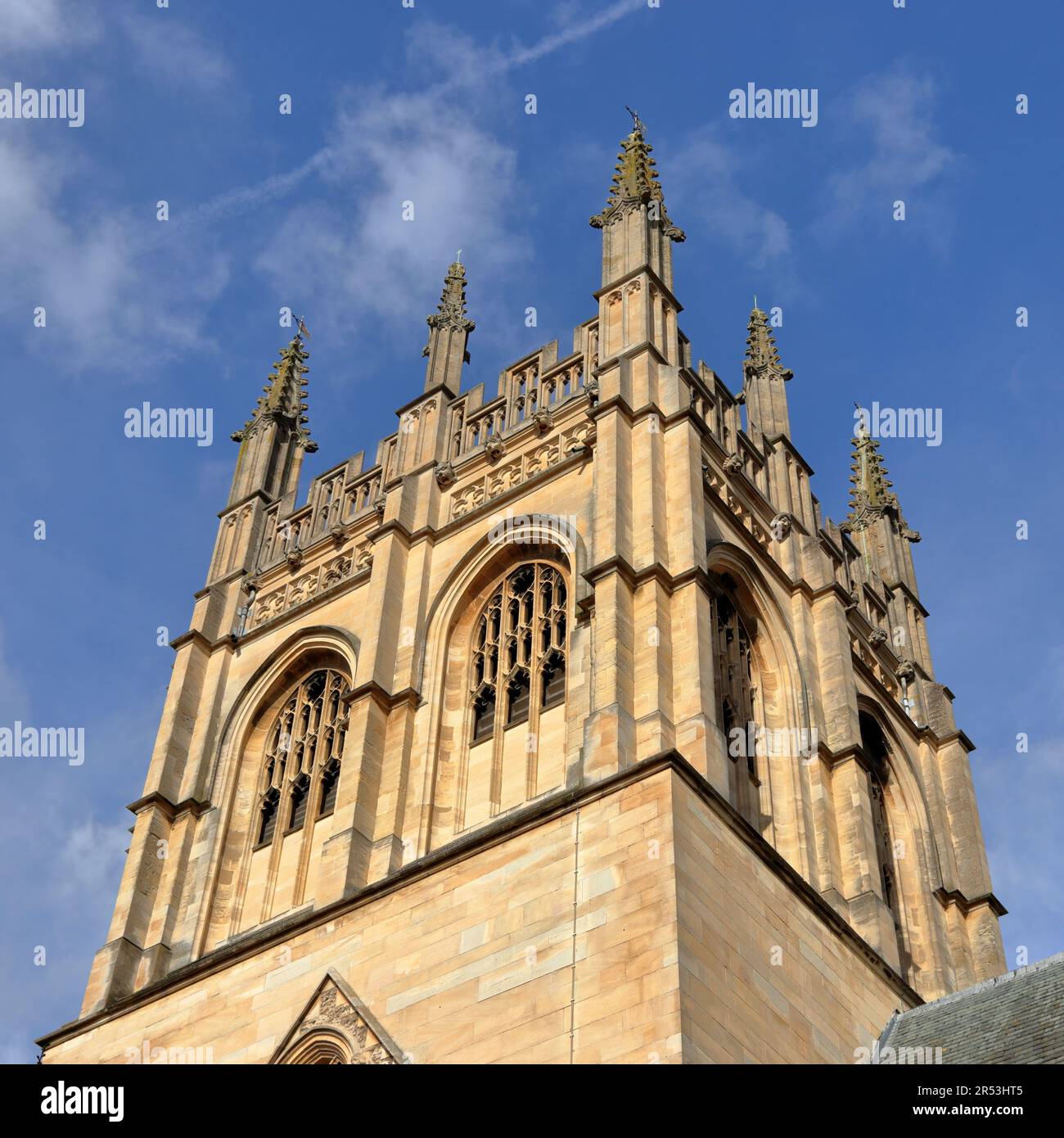 Merton College Chapel Tower, Oxford University, Inghilterra Foto Stock