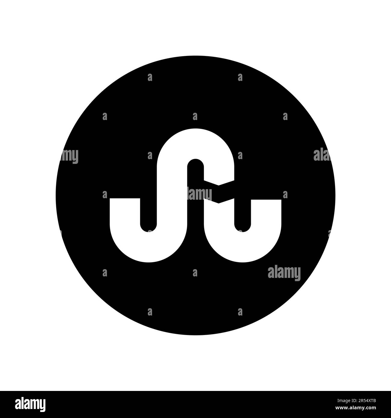 Vinnytsia, Ucraina - 16 maggio 2023. StumbleUpon Icon.Social media segno isolato su sfondo bianco. Semplice illustrazione di social network per web e MOB Illustrazione Vettoriale