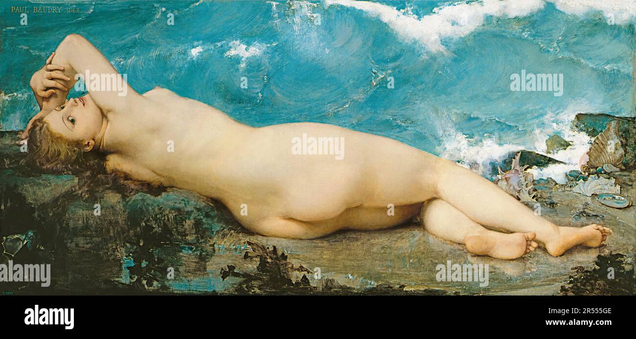 Paul Baudry, la Perla e l'onda, pittura 1862 Foto Stock