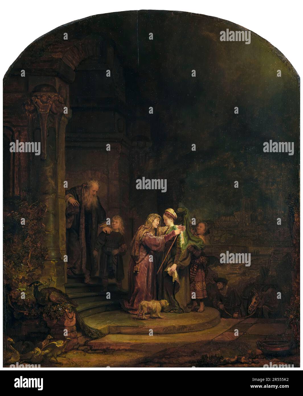 Rembrandt van Rijn, la Visitazione, pittura 1640 Foto Stock