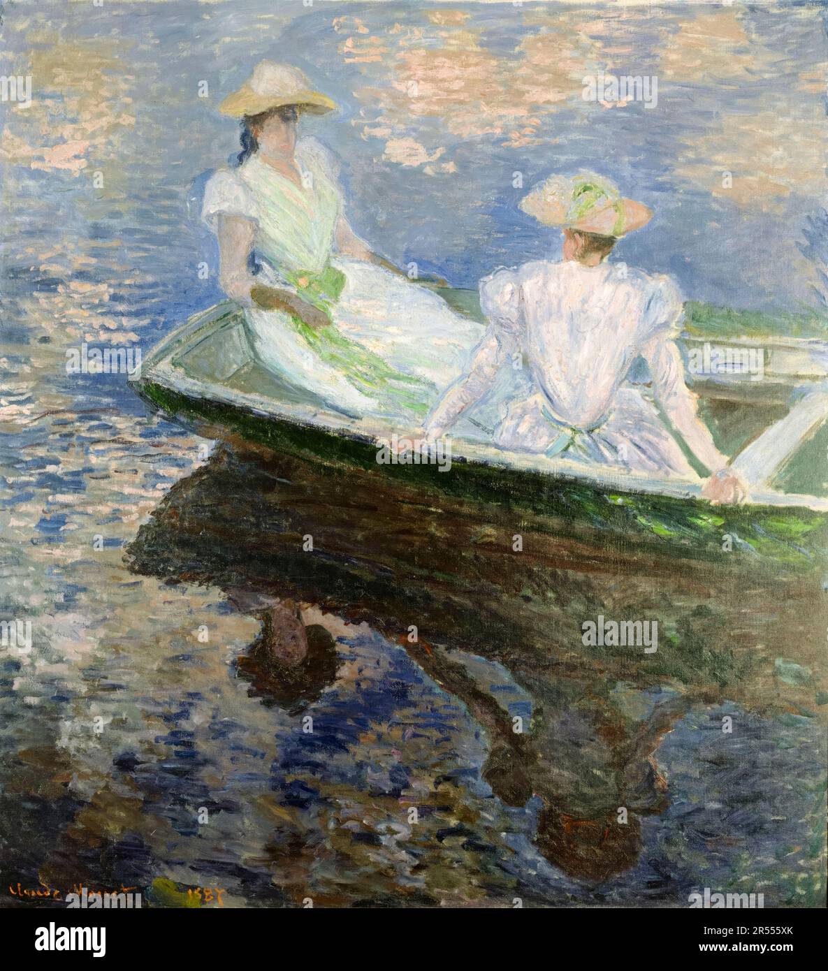 Claude Monet, sulla barca, pittura 1887 Foto Stock