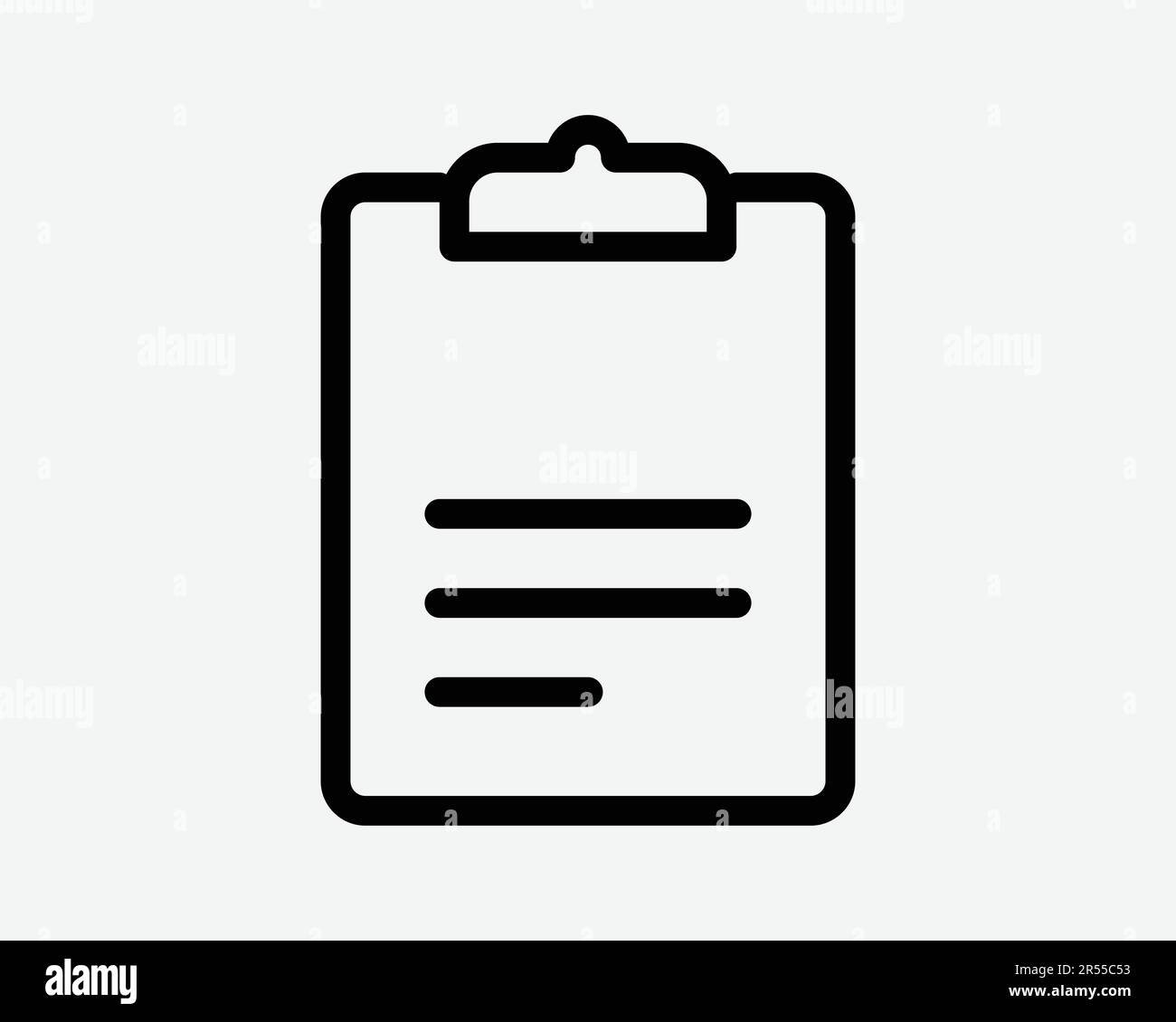 Icona Appunti. Lista di controllo documento Lista di controllo carta Nota Ufficio Business clip Board Firma simbolo grafico Illustrazione Clipart EPS vettore Illustrazione Vettoriale