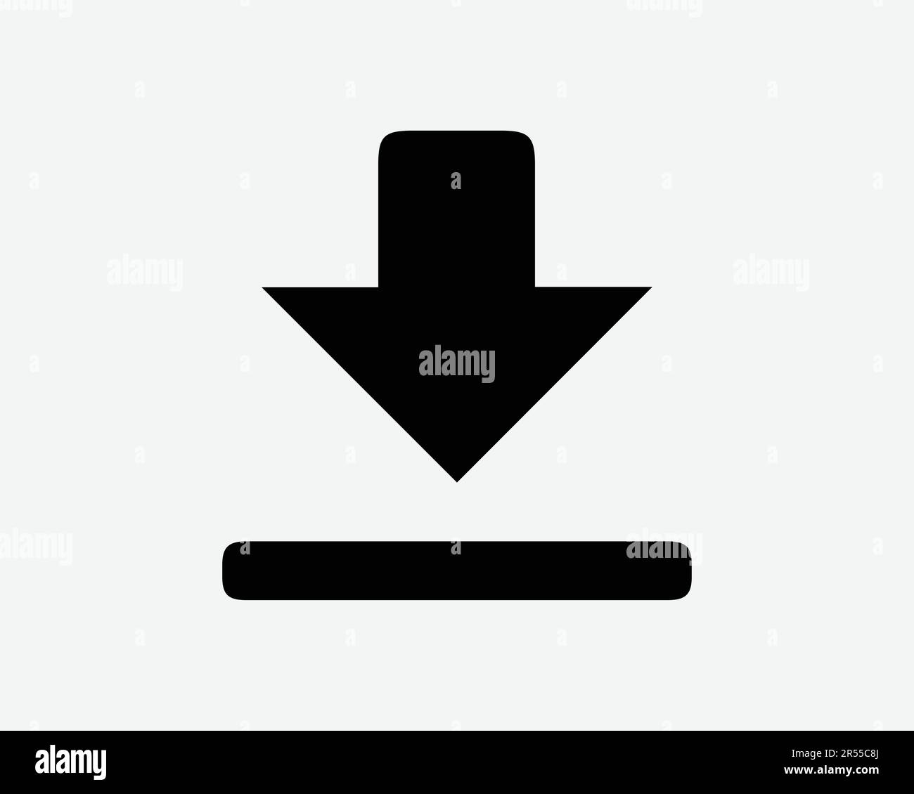 Download icona interfaccia App freccia giù carica sito rete file applicazione tecnologia Firma simbolo grafico Illustrazione grafico Clipart EPS vettore Illustrazione Vettoriale