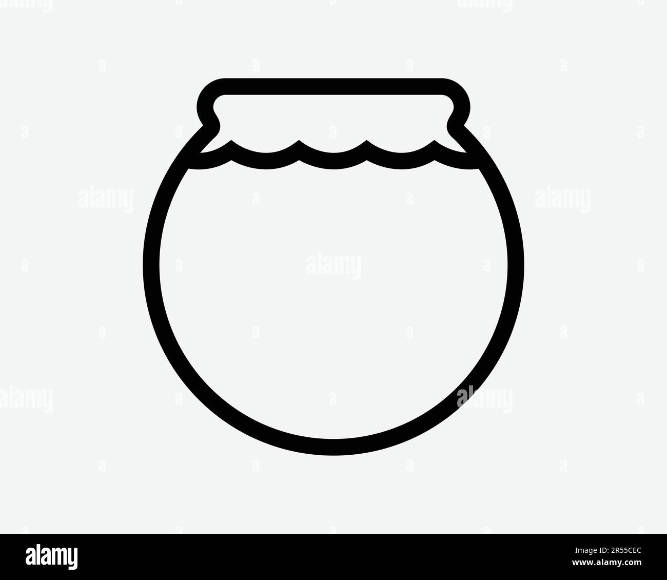 Icona del Miele Pot. Food Liquid Sauce Jam Preserve Mason Jar Round Glass Container Shape Sign Symbol Black Artwork Graphic Illustration Clipart EPS Vector Illustrazione Vettoriale