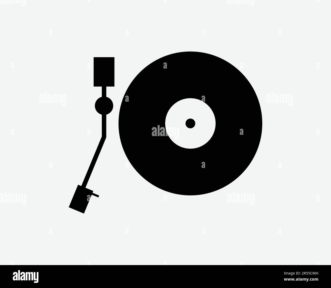 Icona Registra lettore. Registratore di musica Vinvyl Old Vintage Classic Stereo Apparecchi segno di musica simbolo Nero Illustrazione grafica clipart EPS vettore Illustrazione Vettoriale