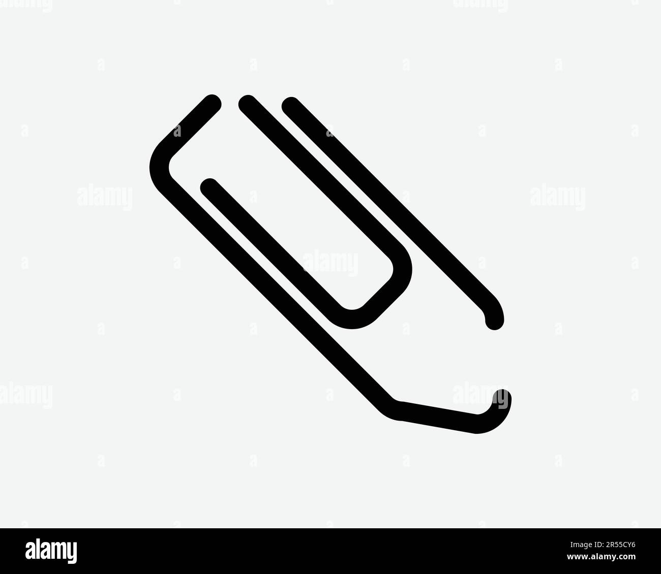 Icona graffetta. Clip di carta Allega documento file Fastener messaggio di posta elettronica simbolo del morsetto grafico Illustrazione grafico Clipart vettore EPS Illustrazione Vettoriale