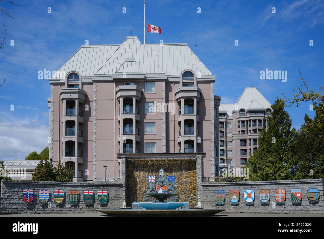 Confederation Garden Court, Victoria, Vancouver Island, British Columbia, Canada Foto Stock