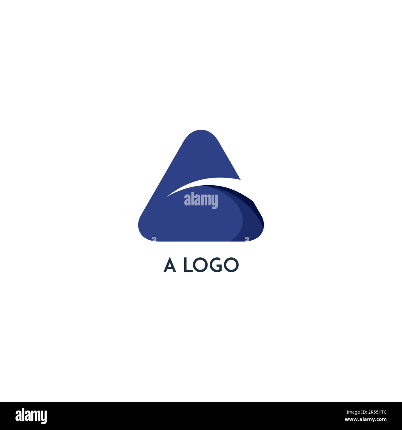 Simbolo del logo. Design del logo lettera A. Un logo iniziale Illustrazione Vettoriale