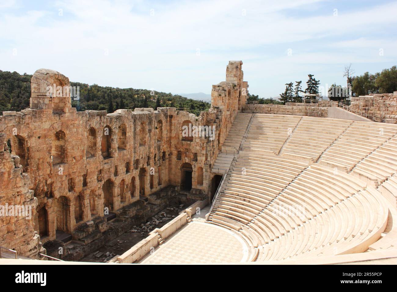 Teatro di Erode Attico nell'Acropoli di Atene, Grecia Foto Stock