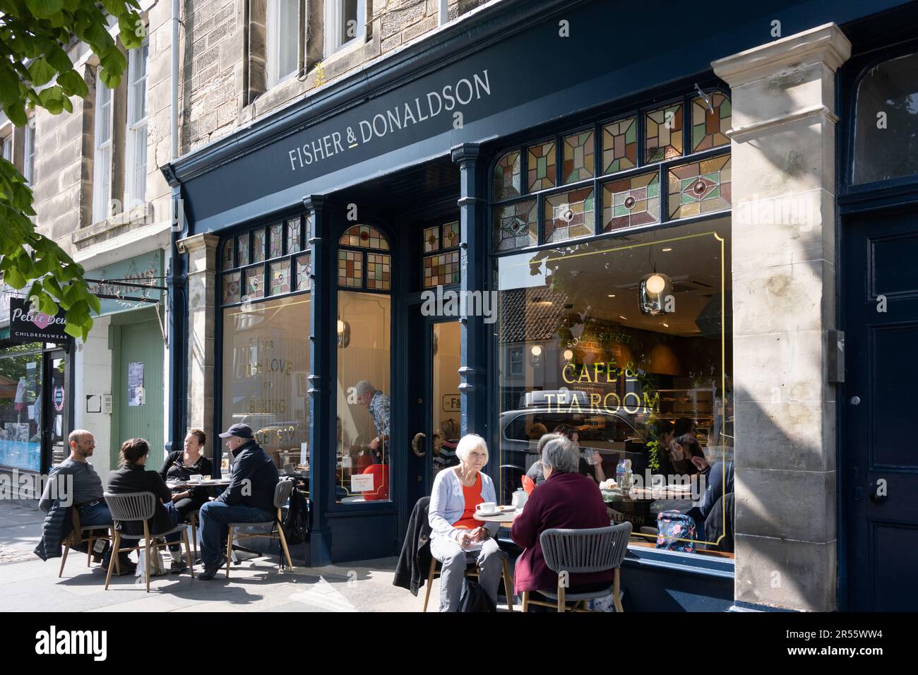 Fisher and Donaldson caffè e sala da tè, South Street, St Andrews, Scozia, Regno Unito Foto Stock