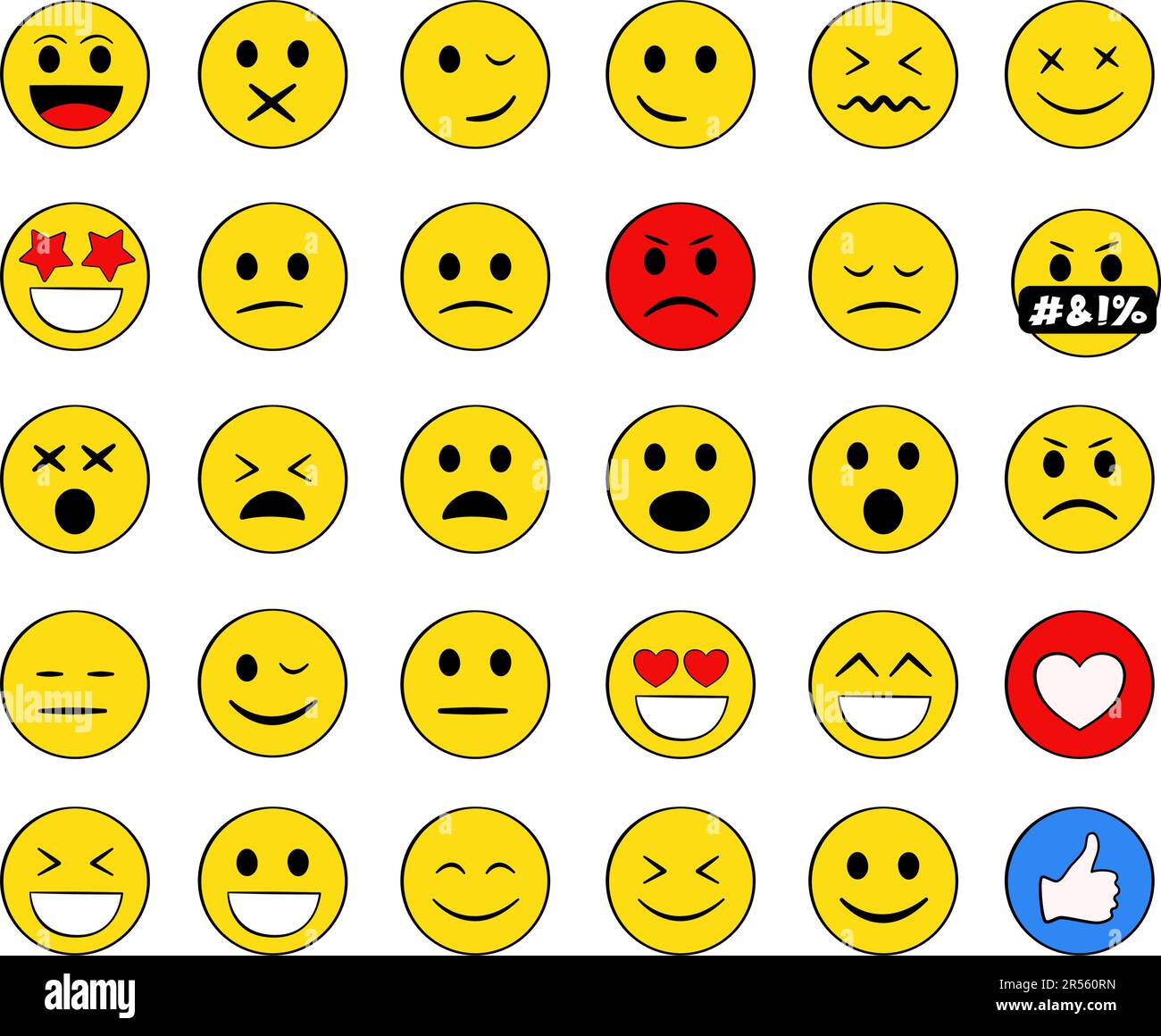 Set di emoticon. Illustrazione vettoriale Illustrazione Vettoriale