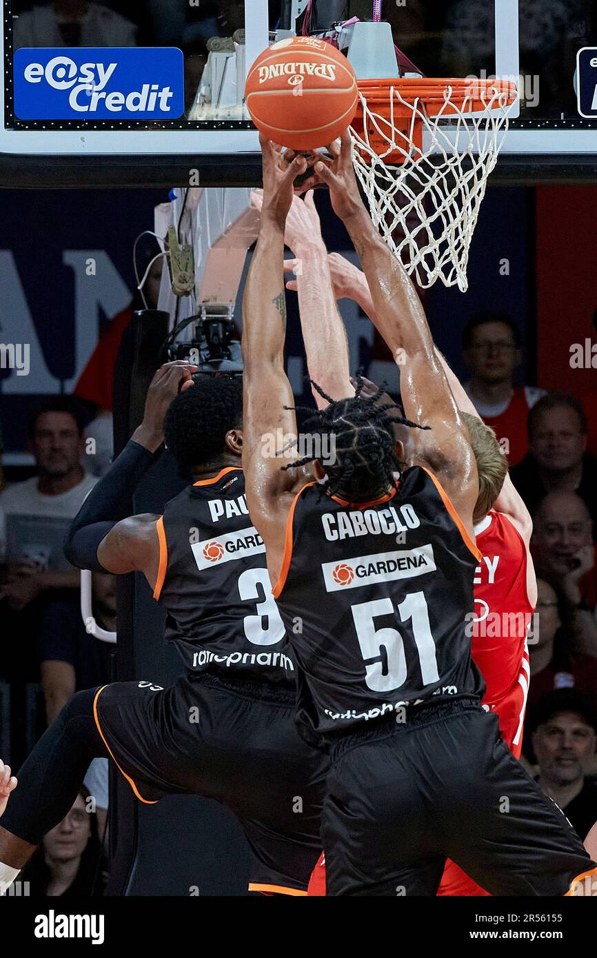 2022/2023 Basketball Bundesliga, FC Bayern München vs ratiopharm ulm, Playoff Halbfinale gioco 2 2023-05-30 in München (Audi Dome) PAUL Brandon (ratto Foto Stock