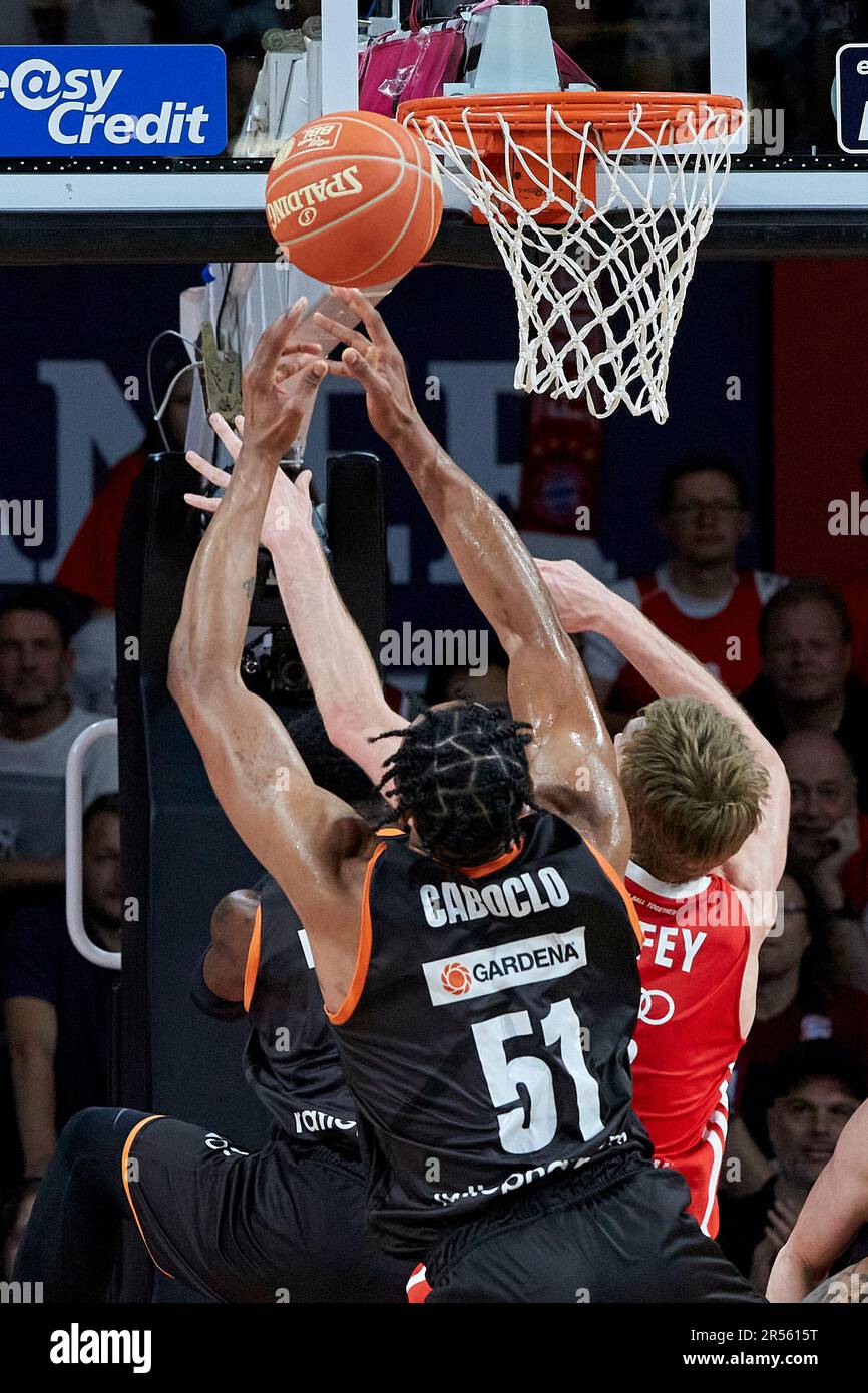 2022/2023 Basketball Bundesliga, FC Bayern München vs ratiopharm ulm, Playoff Halbfinale gioco 2 2023-05-30 in München (Audi Dome) PAUL Brandon (ratto Foto Stock