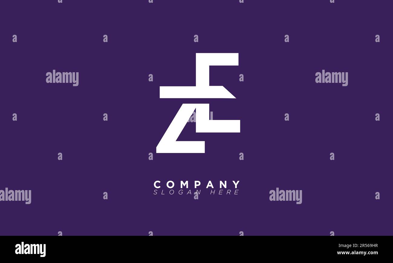 ZE lettere alfabetiche iniziali logo monogramma Illustrazione Vettoriale