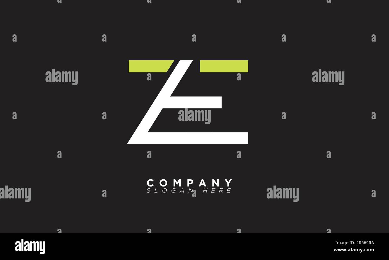 ZE lettere alfabetiche iniziali logo monogramma Illustrazione Vettoriale
