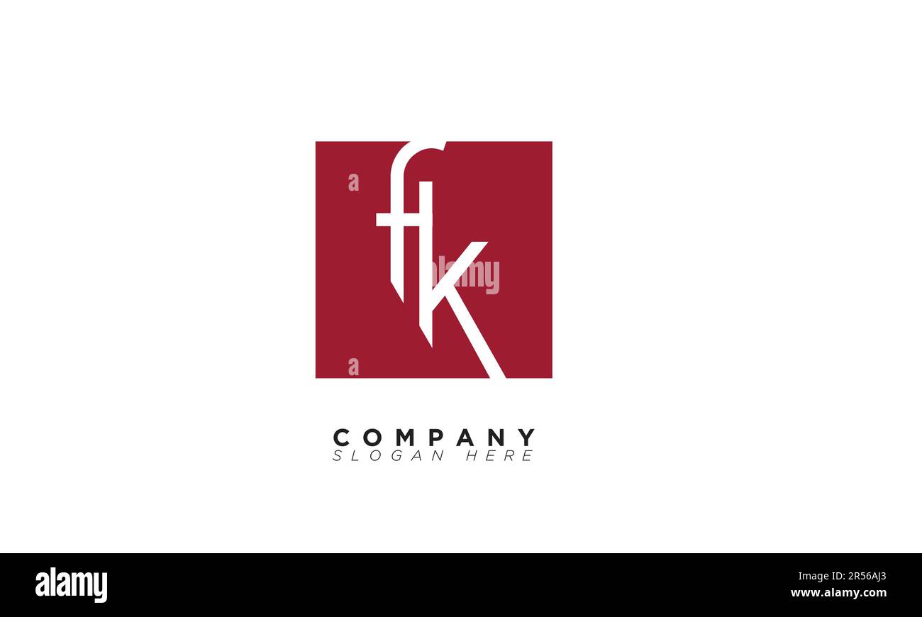 FK lettere alfabetiche iniziali logo monogramma Illustrazione Vettoriale