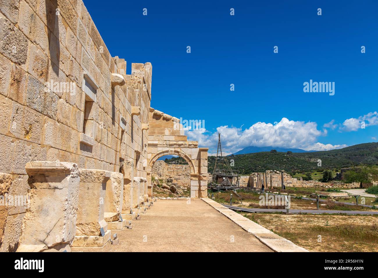 Rovine di Patara, un'antica città Licia vicino Kalkan nella provincia di Antalya, Turchia. Foto Stock