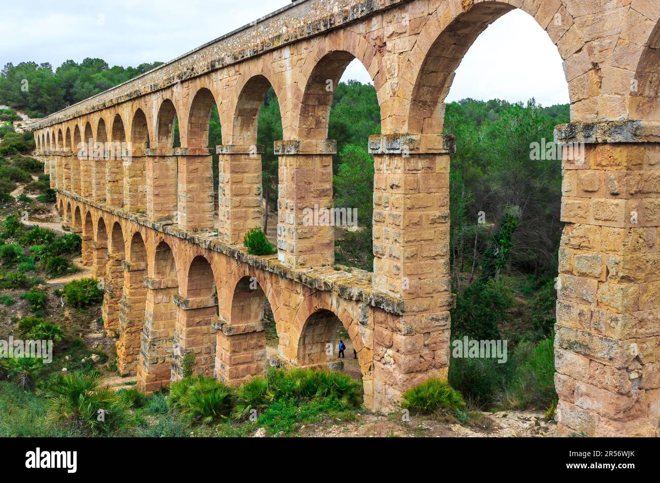 Il ponte del diavolo di Tarragona Foto Stock