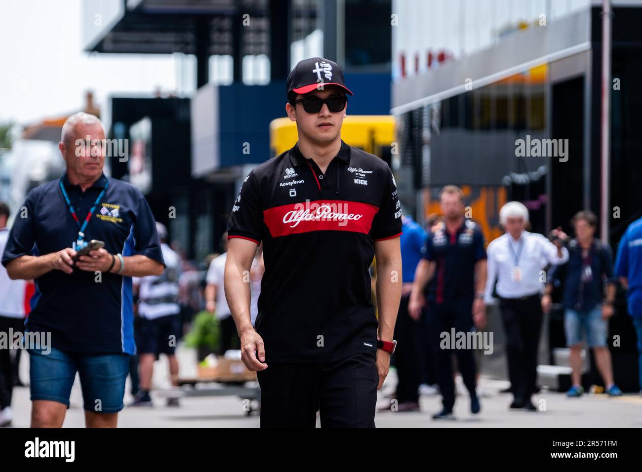 Circuit de Barcelona-Catalunya, Barcellona, SpainMonaco, 1,Giugno.2023: Guanyu Zhou, durante il Gran Premio di Formula uno di Monaco Foto Stock