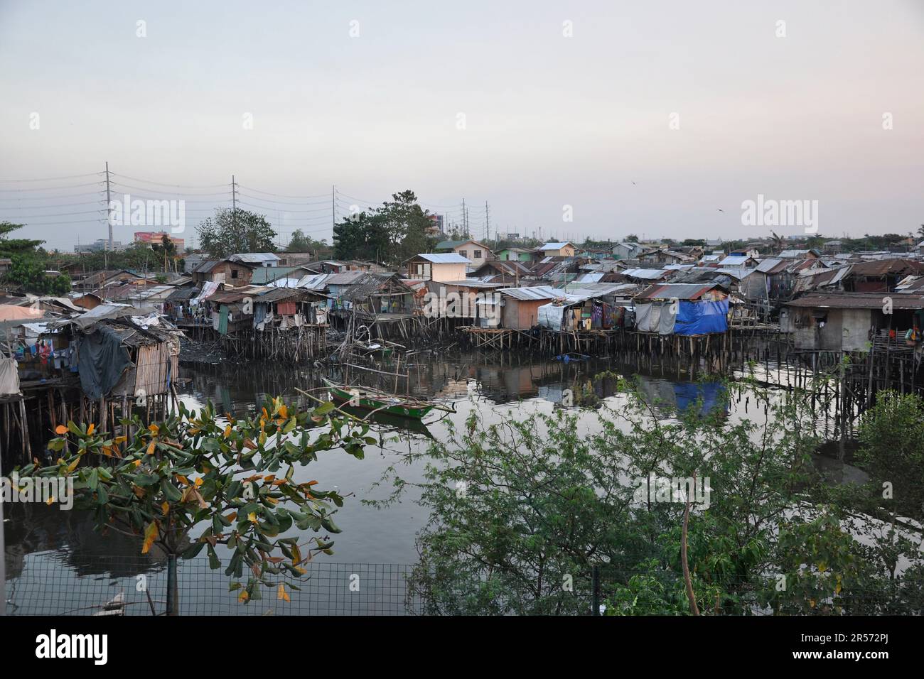 Filippine. Isola di Luzon. Manila. slum Foto Stock
