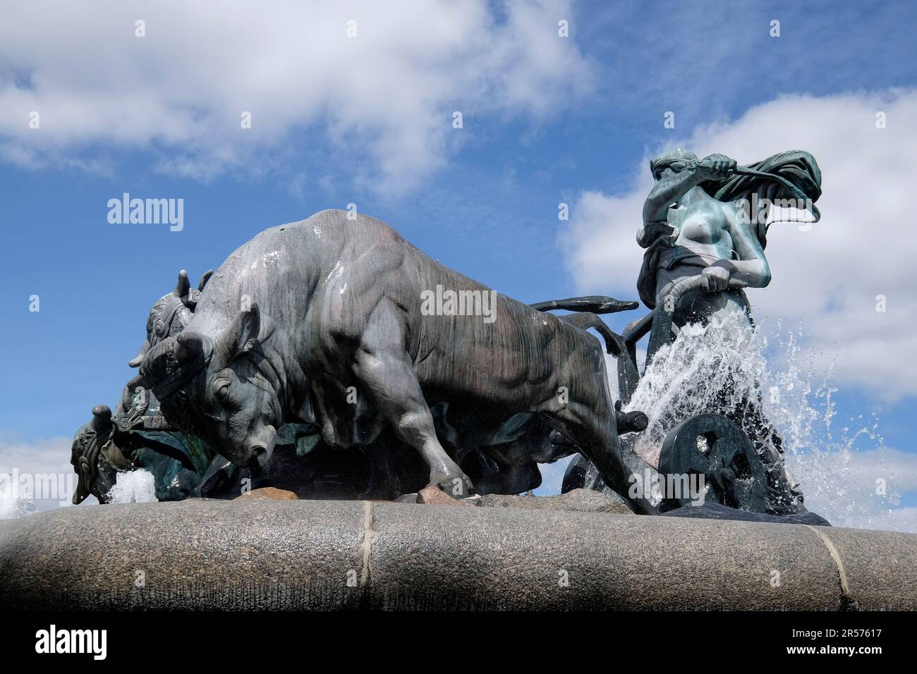 Danimarca. Copenaghen. Fontana Gefion Foto Stock