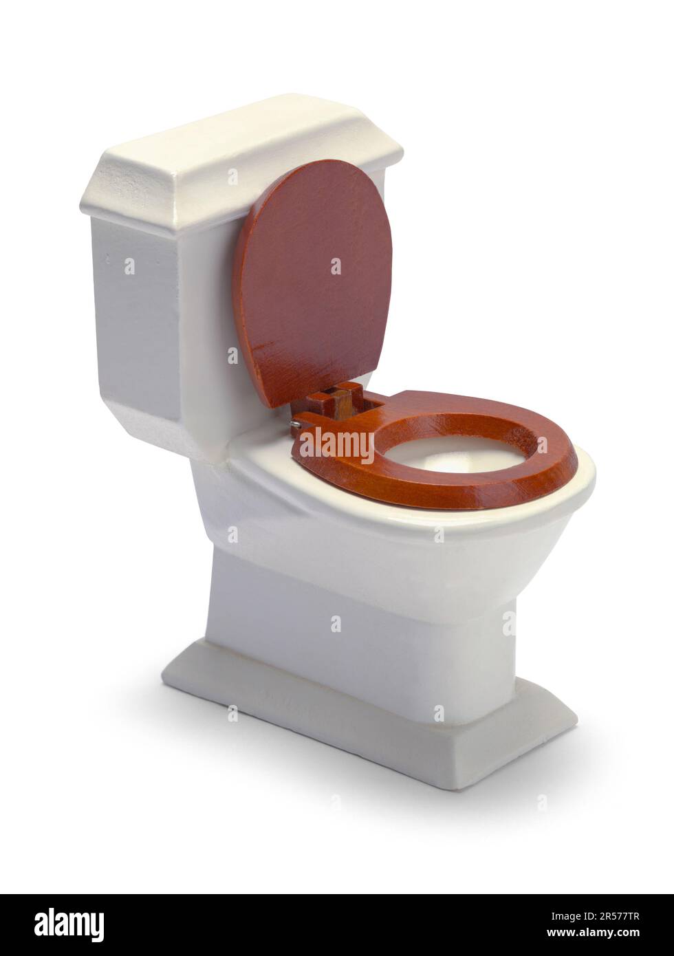 Tazza di gabinetto Toy taglio su bianco. Foto Stock