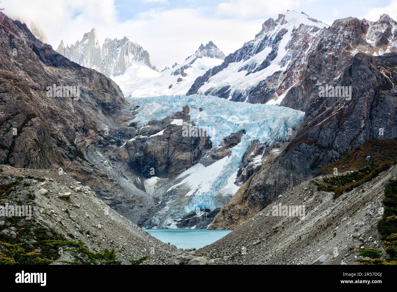 Mirador del Glaciar Piedras blancas a El Chalten, Argentina Foto Stock