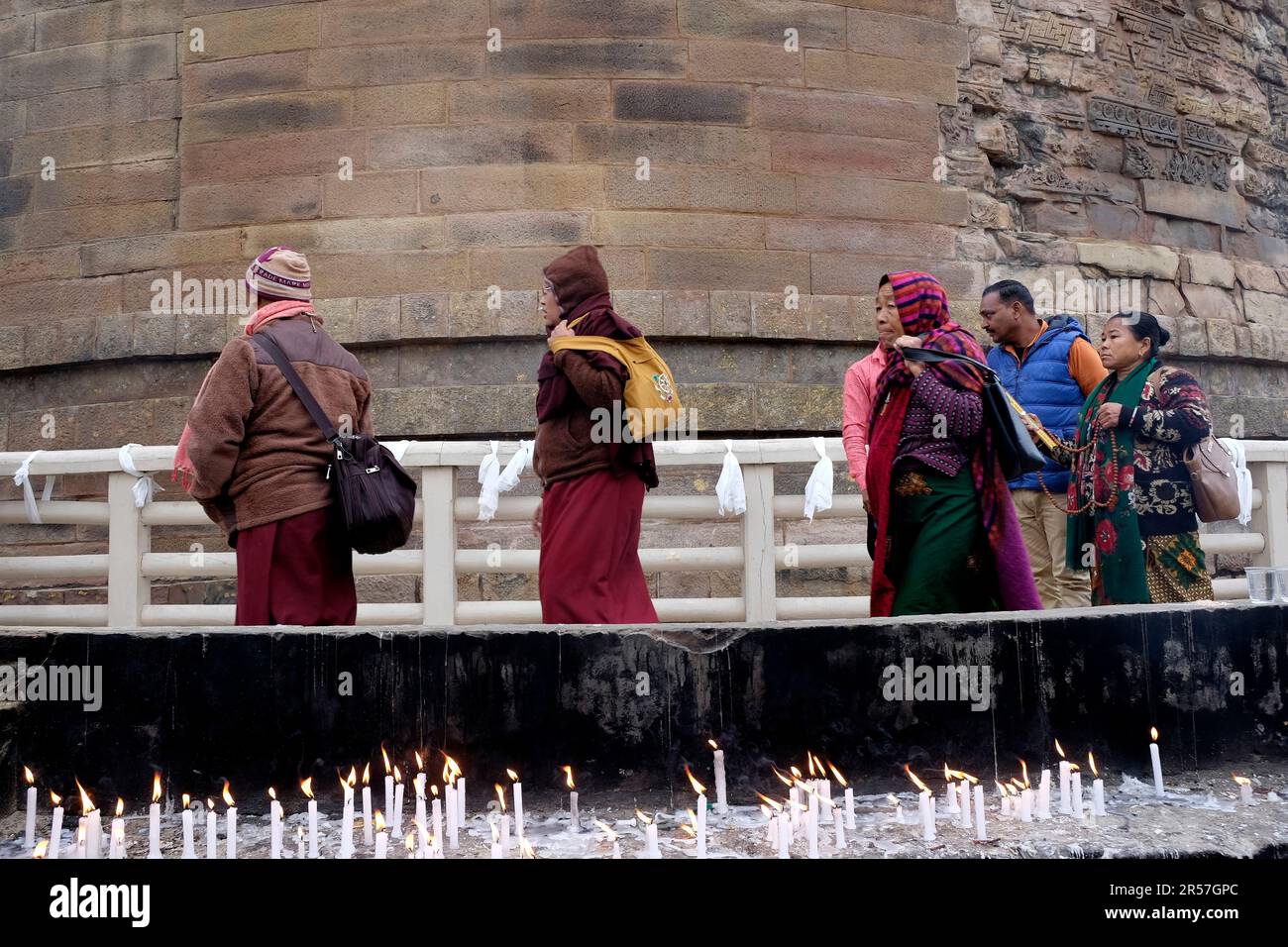 India. Varanasi. Sarnath. la vita quotidiana Foto Stock