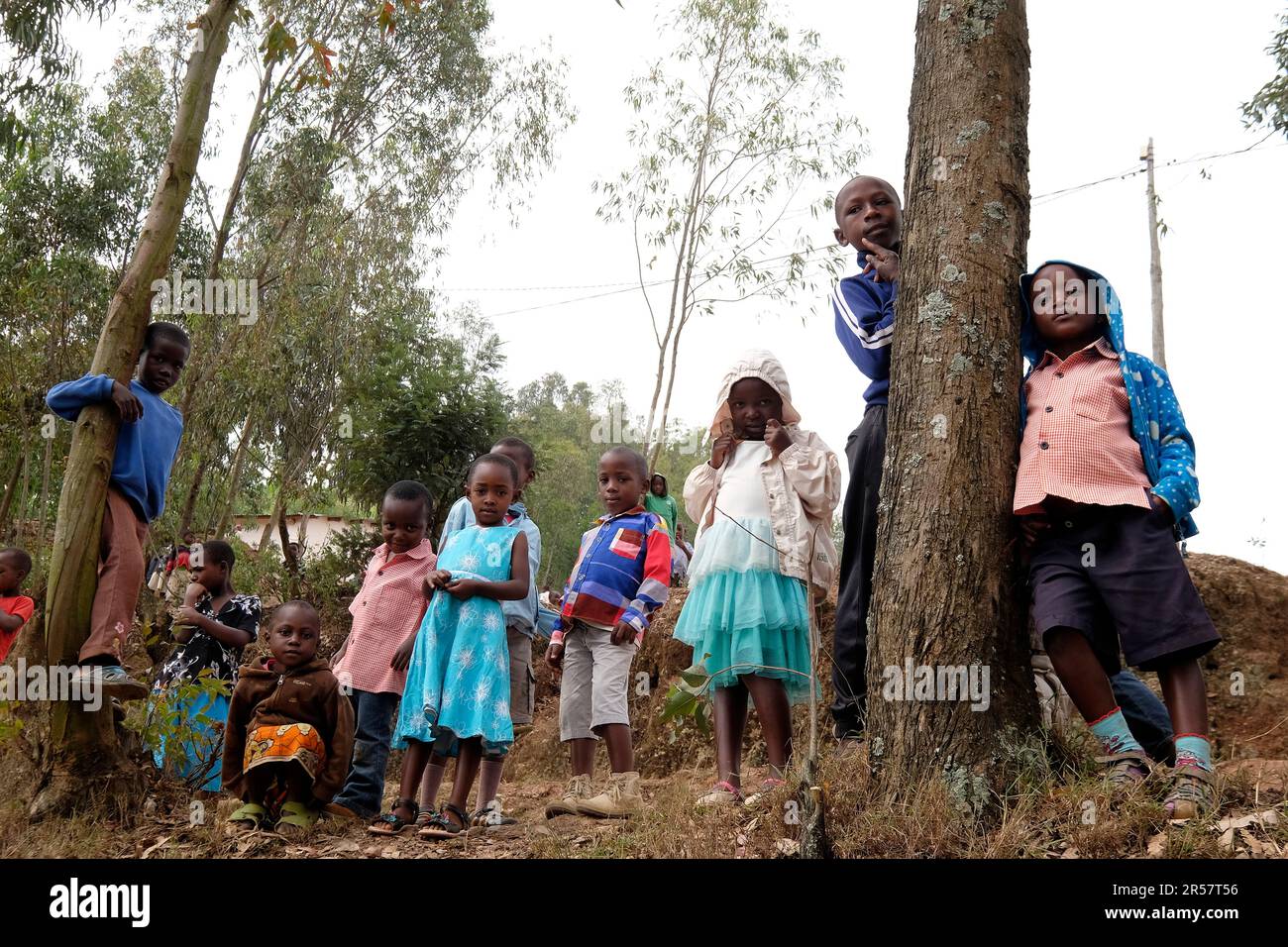 Ruanda. Lago Burera. Dintorni di Kidaho. Santa Messa Foto Stock
