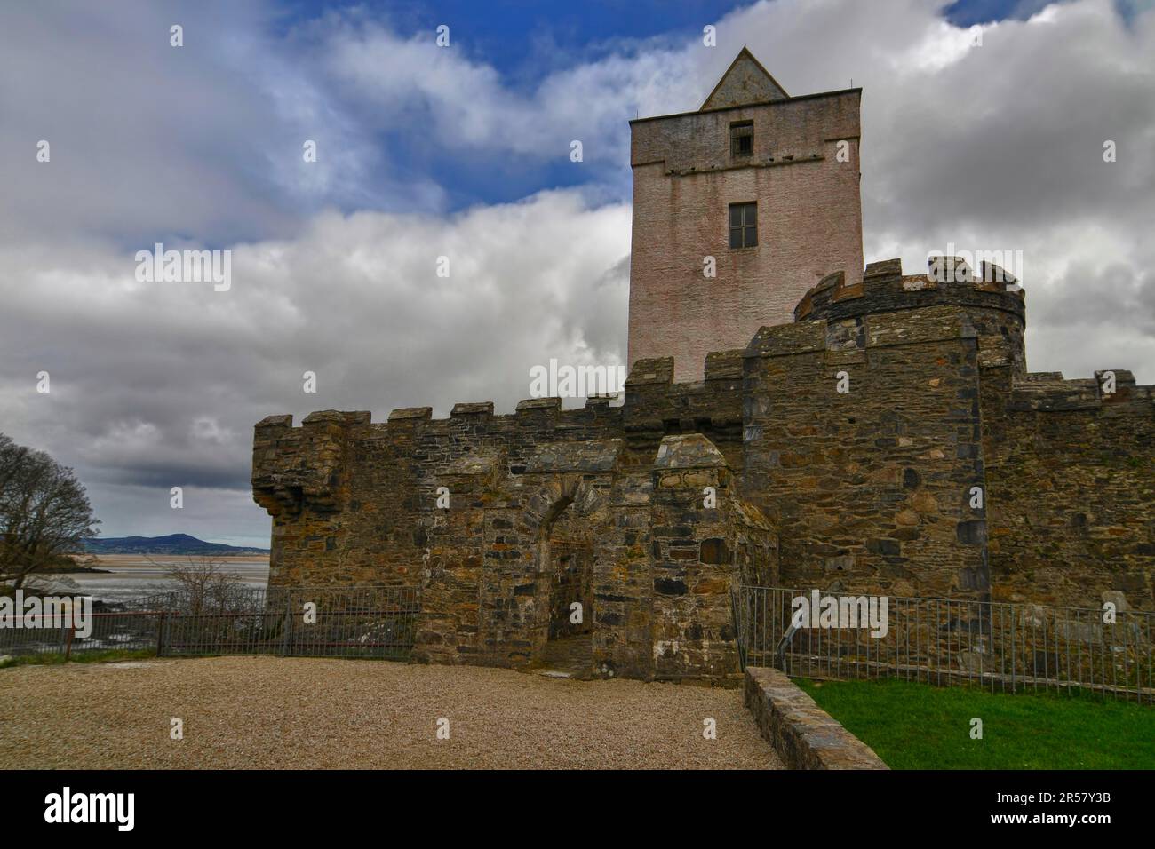 Doe Castle, vicino a Creeslough, County Donegal, Doe Castle, Irlanda Foto Stock