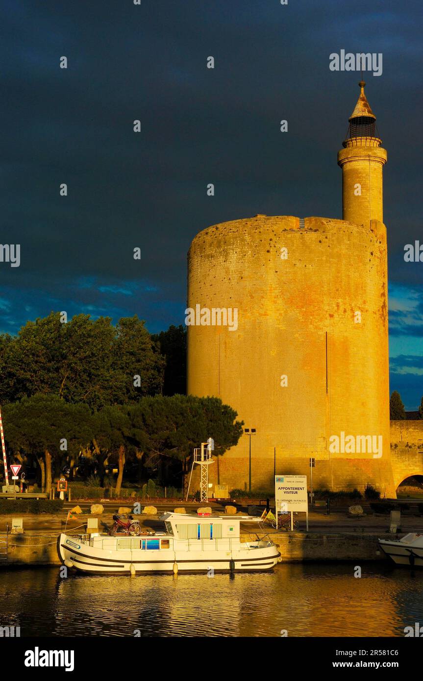 Tour de Costanza, Aigues-Mortes, Camargue, Sud della Francia, Torre della costanza Foto Stock