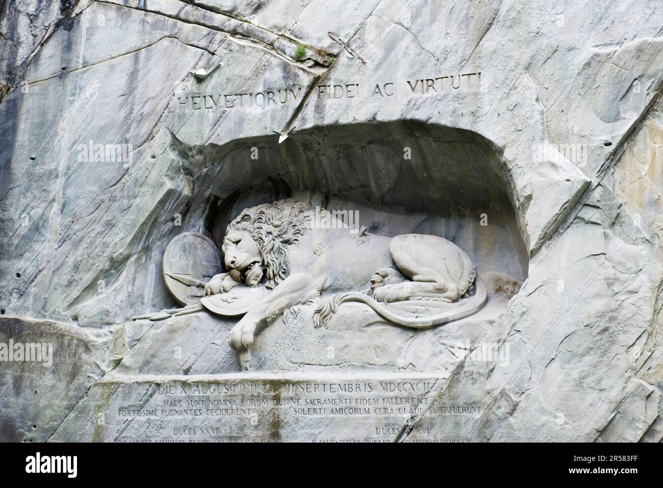 Il Monumento del Leone. Lucerna. Svizzera Foto Stock