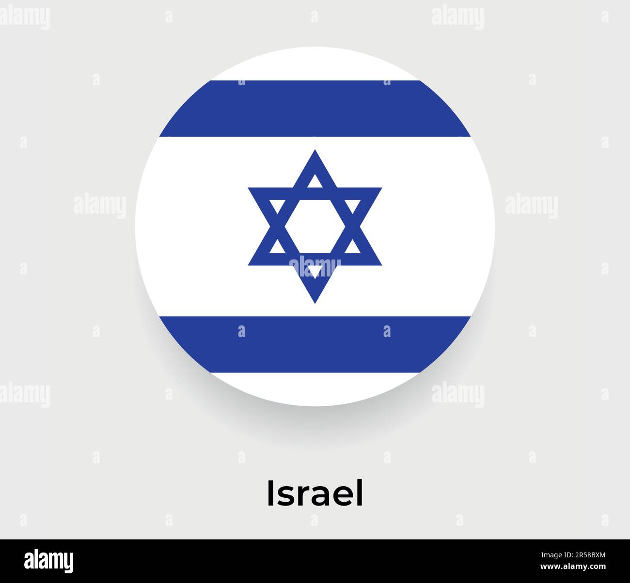 Israele bandiera cerchio bolla forma rotonda icona figura vettore Illustrazione Vettoriale
