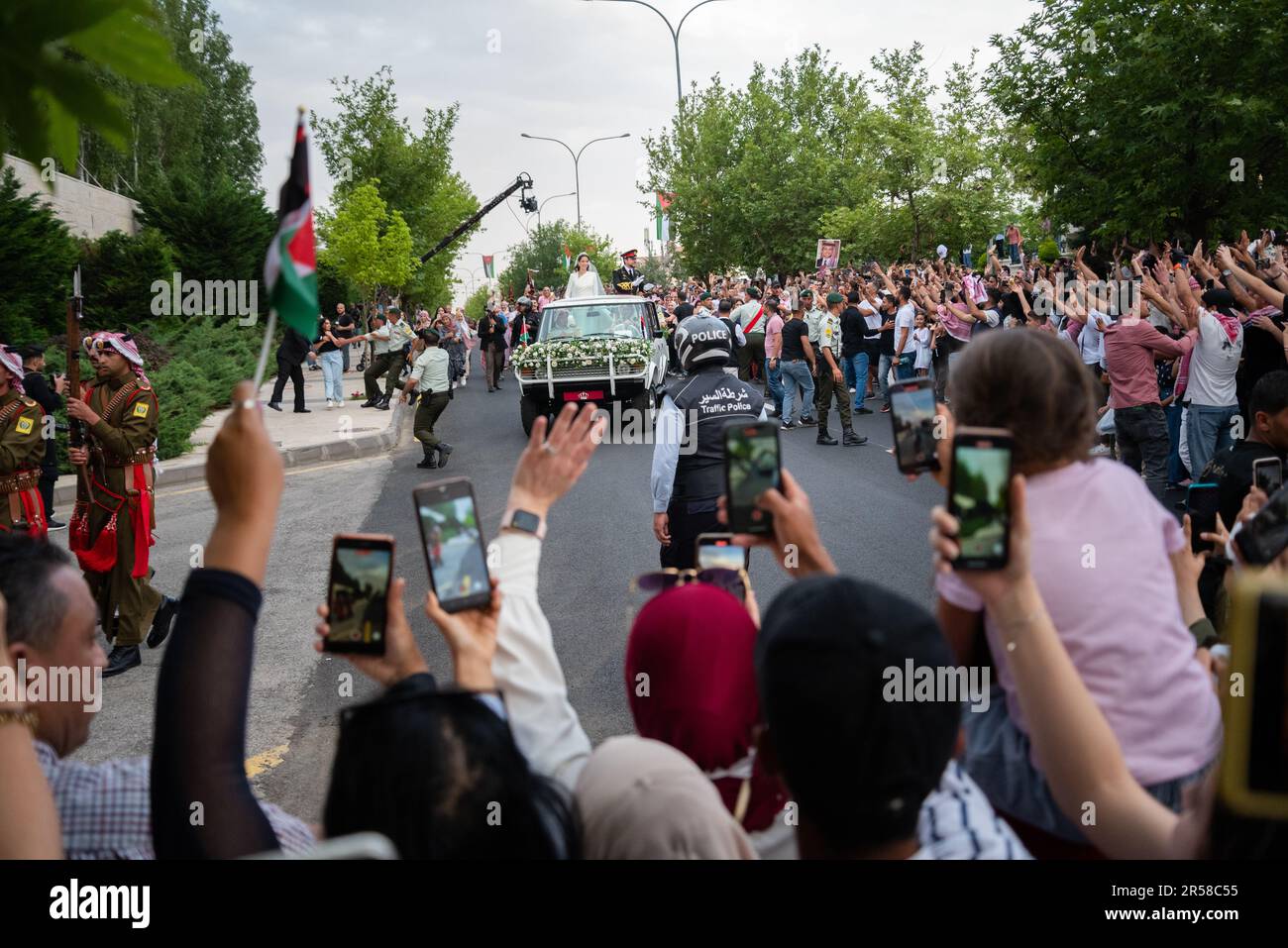 Amman, Giordania - 1 giugno 2023: Matrimonio del principe ereditario Giordano Hussein bin Abdullah Foto Stock