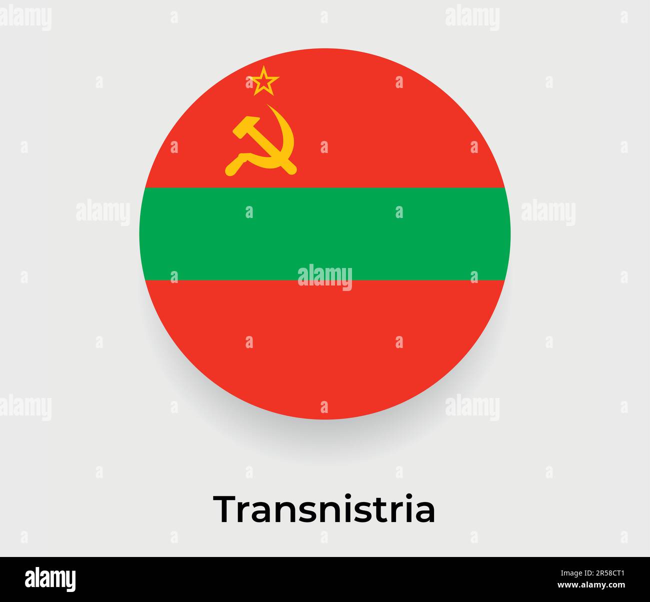 Simbolo vettoriale icona circolare a forma di bolla della Transnistria flag Illustrazione Vettoriale