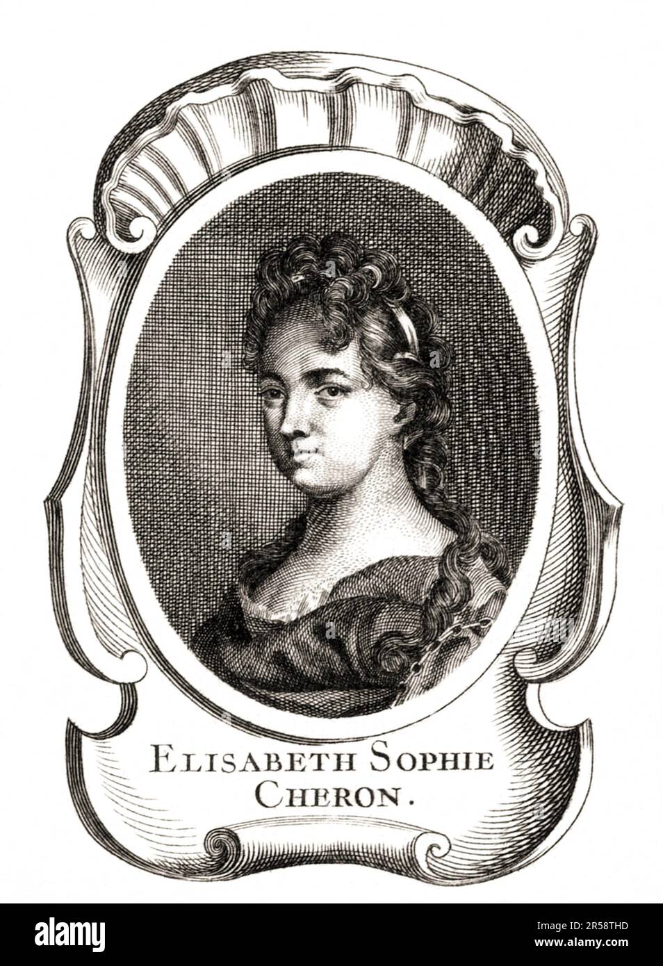 1683 ca , FRANCIA : la donna pittore barocca francese, poeta e musicista ELISABETH SOPHIE CHERON de HAY ( Chéron , 1648 - 1711 ). Ritratto inciso da un artista sconosciuto , stampato nel 1745 . - STORIA - FOTO STORICHE - RITMO - ARTE - ARTI VISIVE - ARTI VISIVE - PITTORE - PITRICE - BAROCCO - BAROCCA - PITRICE - INCISIONE - POESIA - POESIA - POETESSA - POETA - MUSICA CLASSICA - MUSICA - CLASSICA - CLASSICA - COMPOSITORE - COMPOSITORE MUSICALE - COMPOSITRICE --- ARCHIVIO GBB Foto Stock